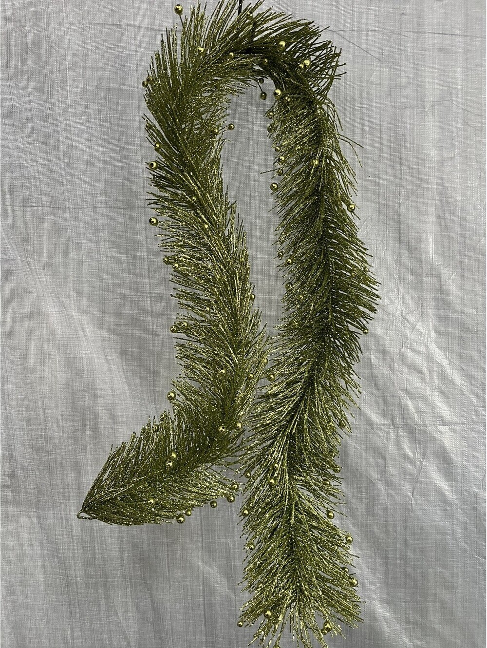 Lime green glitter metallic Artificial pine Garland 60” Christmas decorations